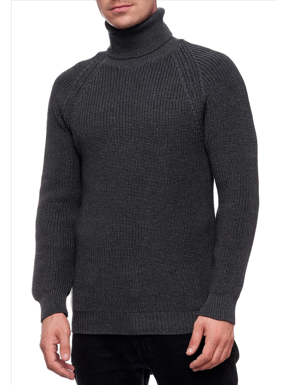 RustyNeal - Heren Coltrui - Antraciet - Longsleeve - Coltrui