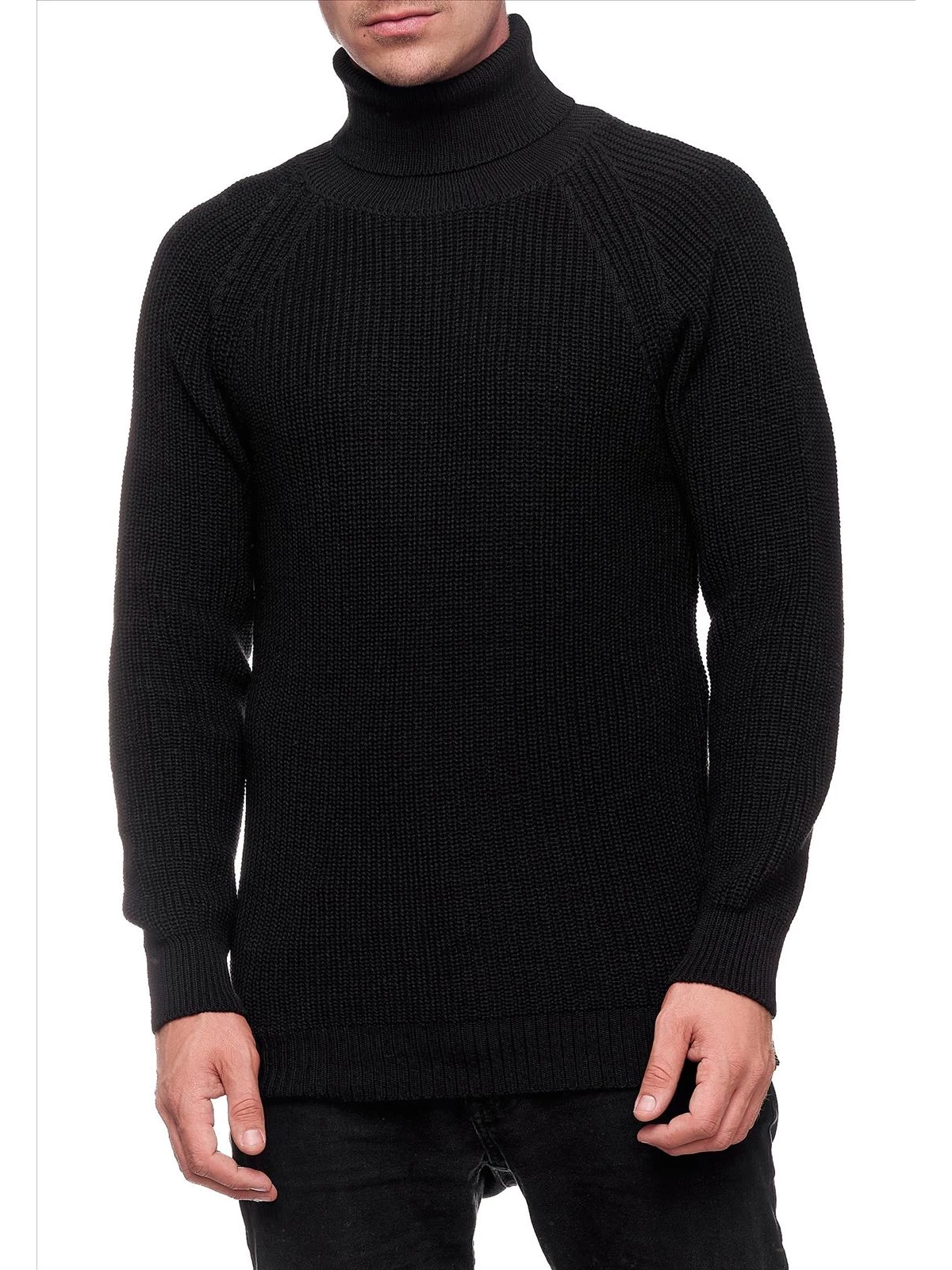 RustyNeal - Heren Coltrui - Zwart - Longsleeve - Coltrui