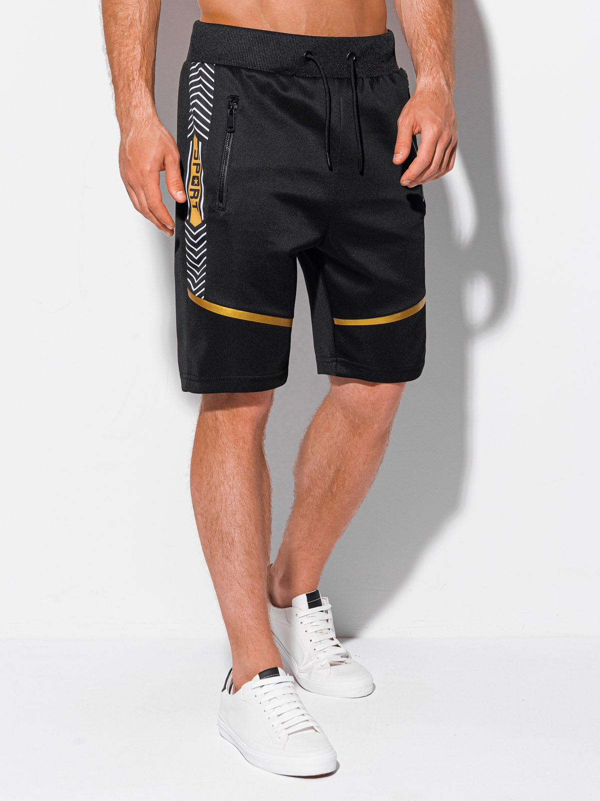 Mannen sweatshort W411 - zwart, maat XL