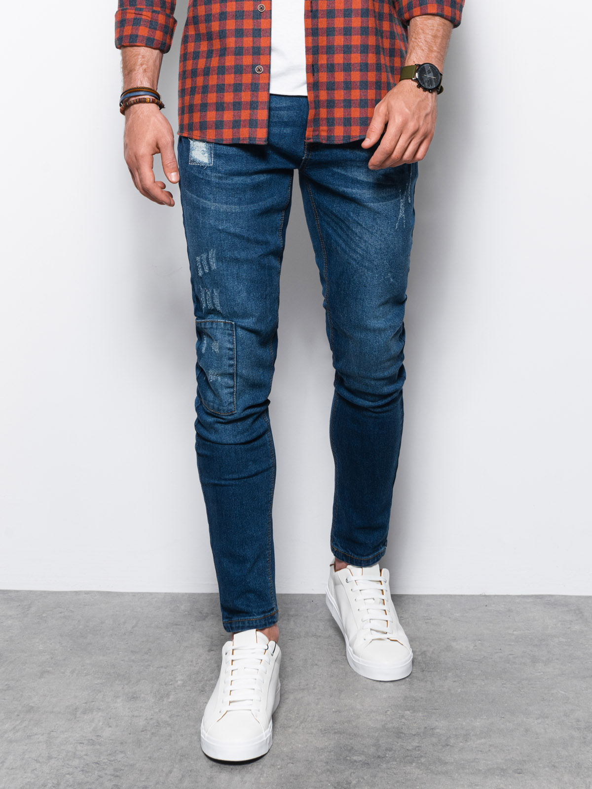 Heren jeans SKINNY FIT - blauw P1060 - sale