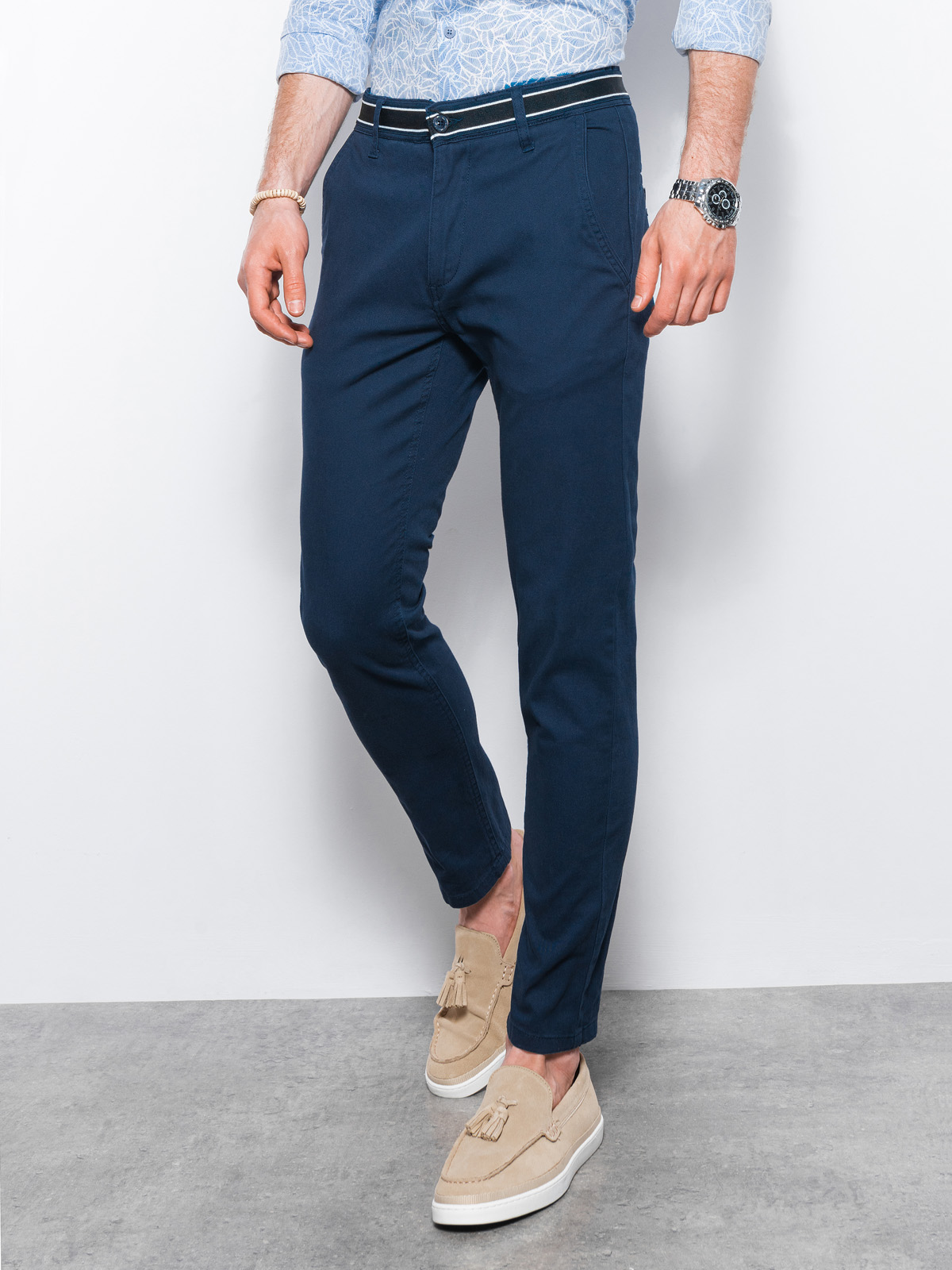 Herenbroek chino P156 - navy