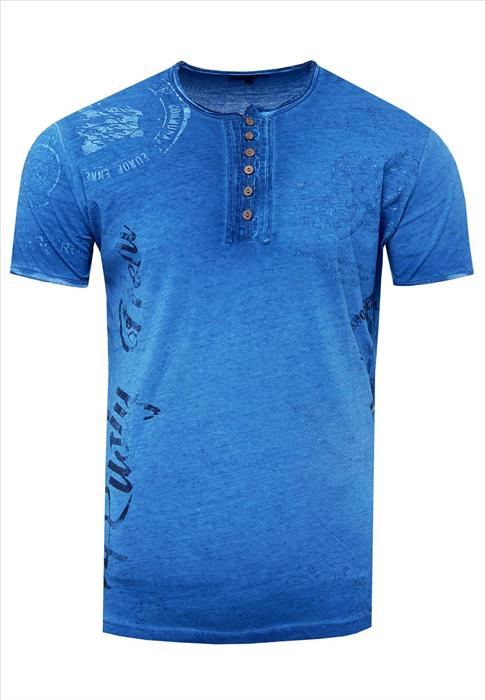 T-shirt heren Blauw | Korte mouw | Rusty Neal | Italian-Style.nl, maat XXL