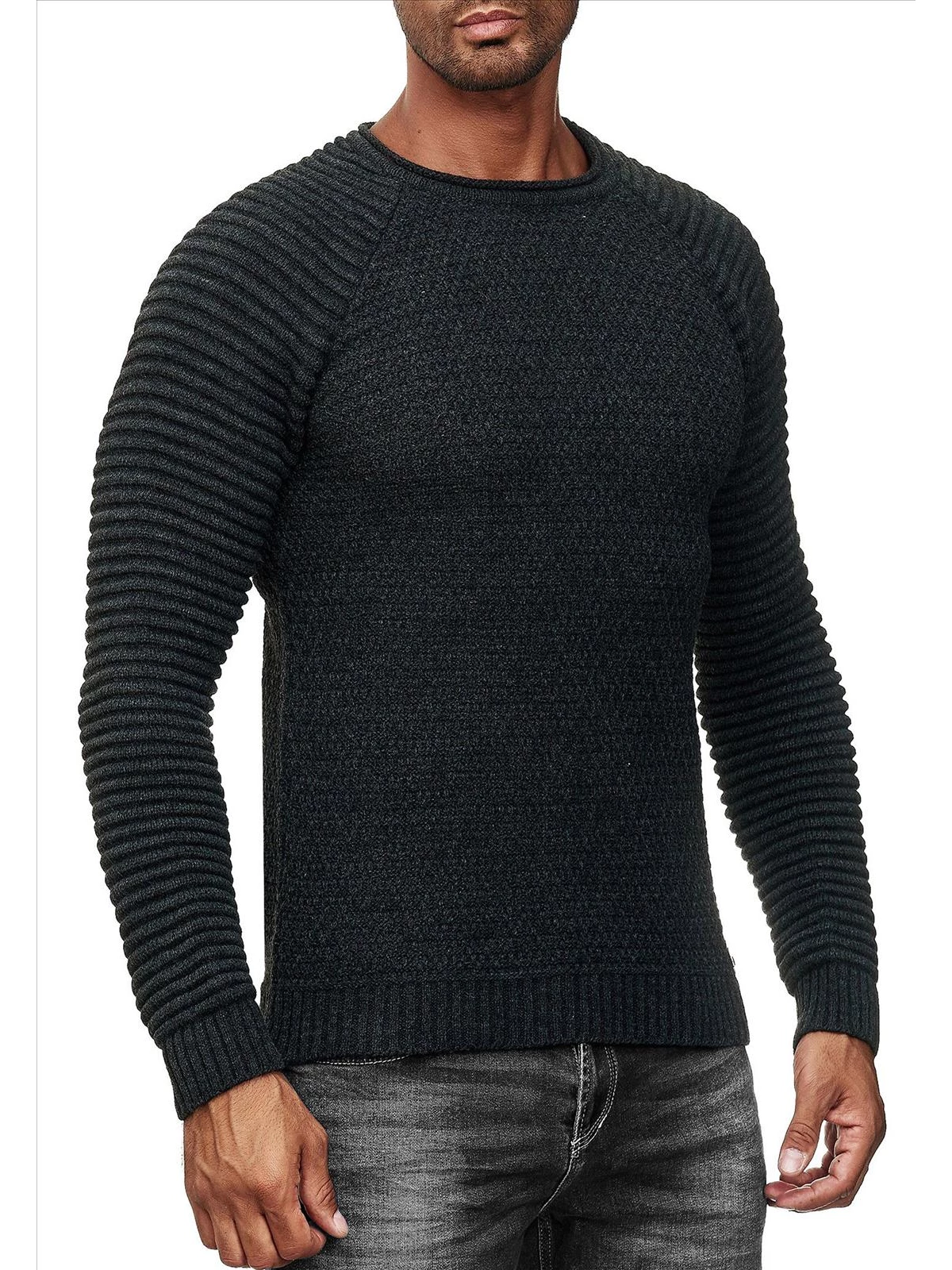 RustyNeal - Heren Trui - Antraciet - Longsleeve - Modernfit