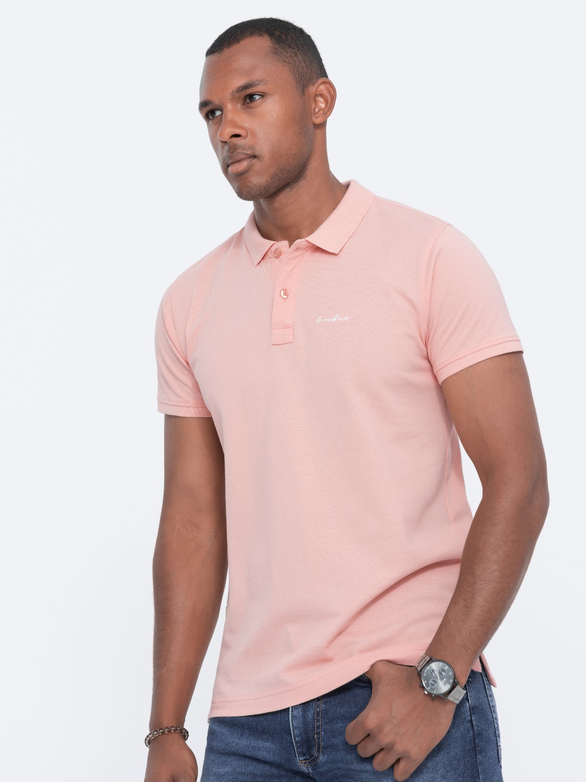 Heren Poloshirt - Catania - Pink Roze - S1746