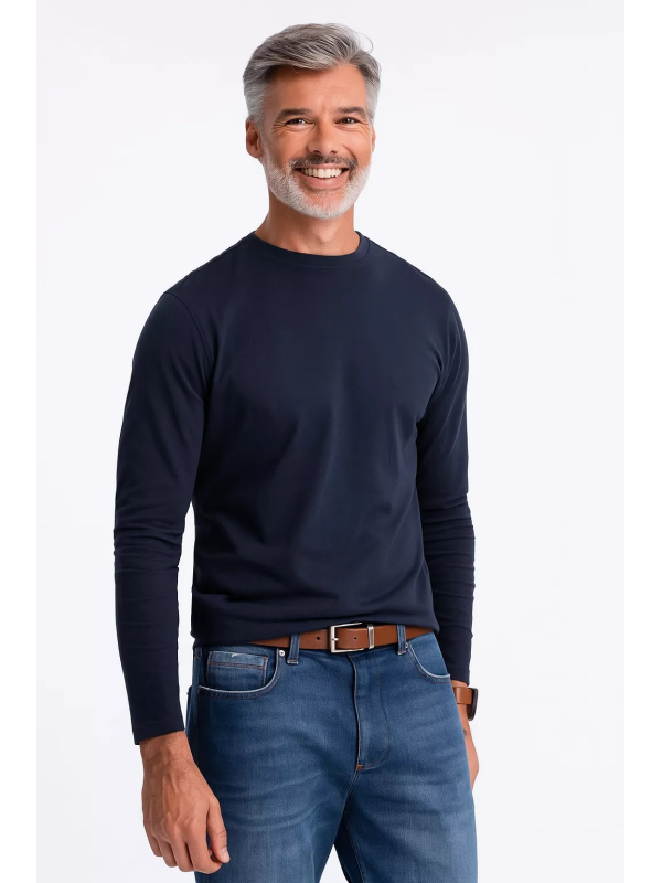 Ombre - Todi - Longsleeve Heren - Navy - Blauw - Art.nr. 0106
