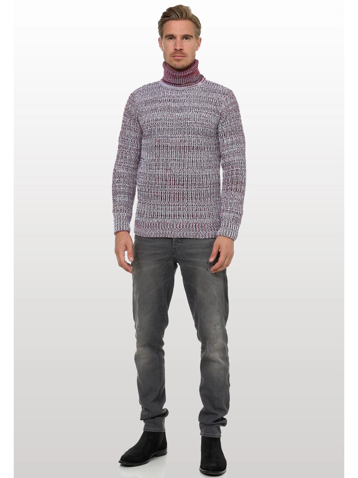 Rusty Neal - Coltrui Heren - Rood - Casual - Stijlvol - Art.nr. 13435