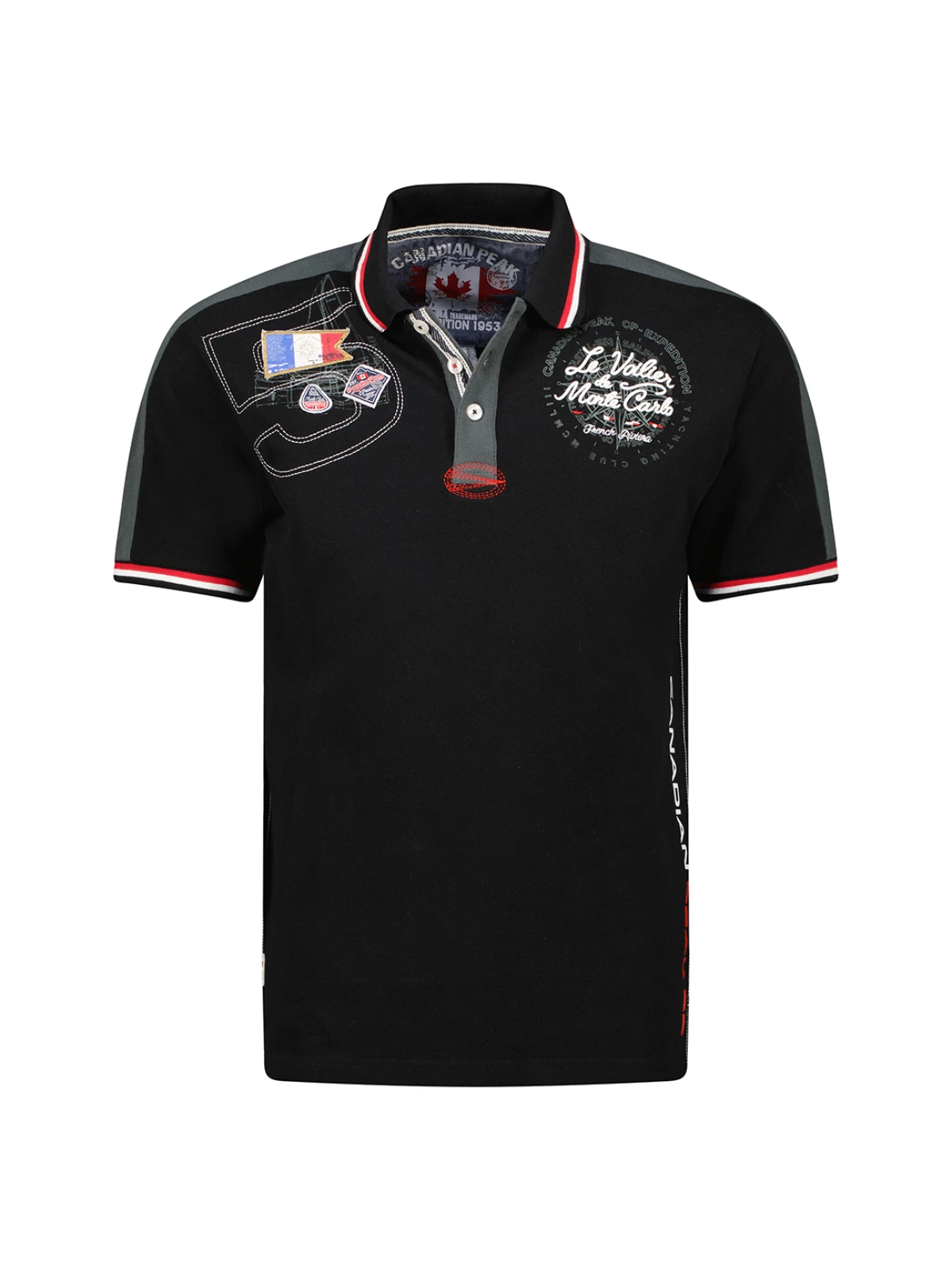 Canadian Peak - Kalvineak - Poloshirt Heren - Zwart - Italian-Style - Art.nr. 1752-4