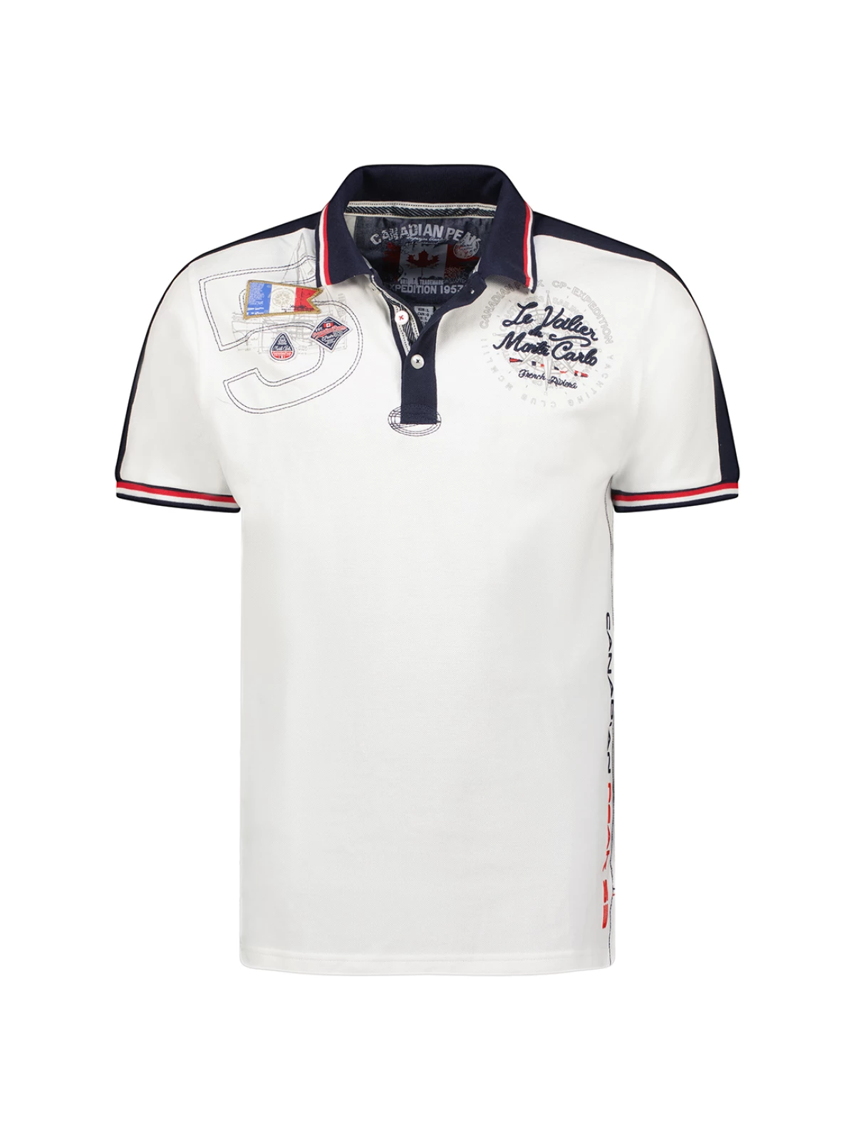 Canadian Peak - Kalvineak - Poloshirt Heren - Wit - Italian-Style - Art.nr. 1752-1