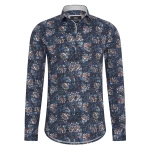heren overhemd blauw