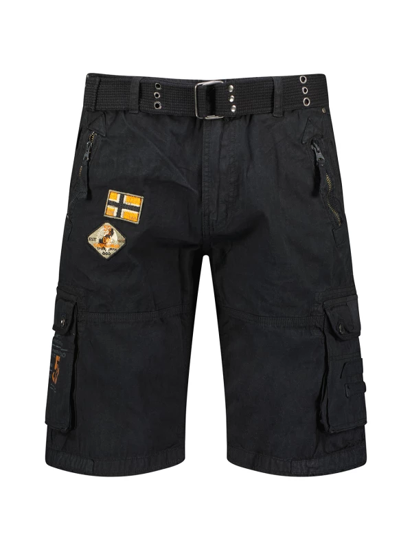 Geographical Norway - Paintball - Bermuda Heren - Zwart - Italian-Style - Art.nr. 1376-2