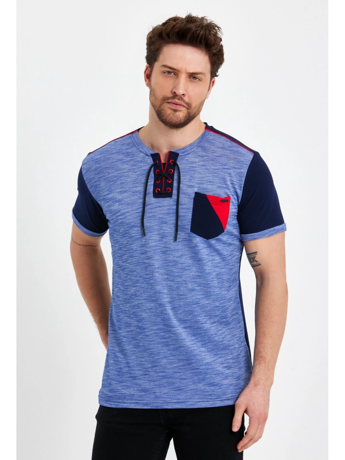 Club Ju - Amiri - T-Shirt Heren - Blauw - Style-Italie - Art.nr. 4546-2