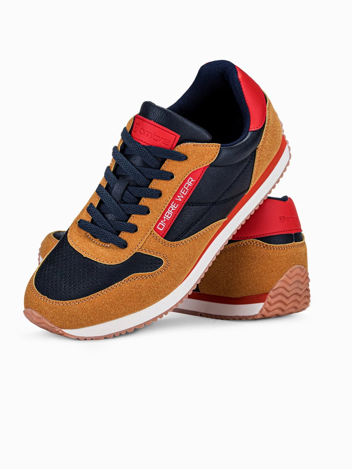 Ombre - Heren sneakers - Camel - Laag model - Stevige zolen - Art.nr. T310