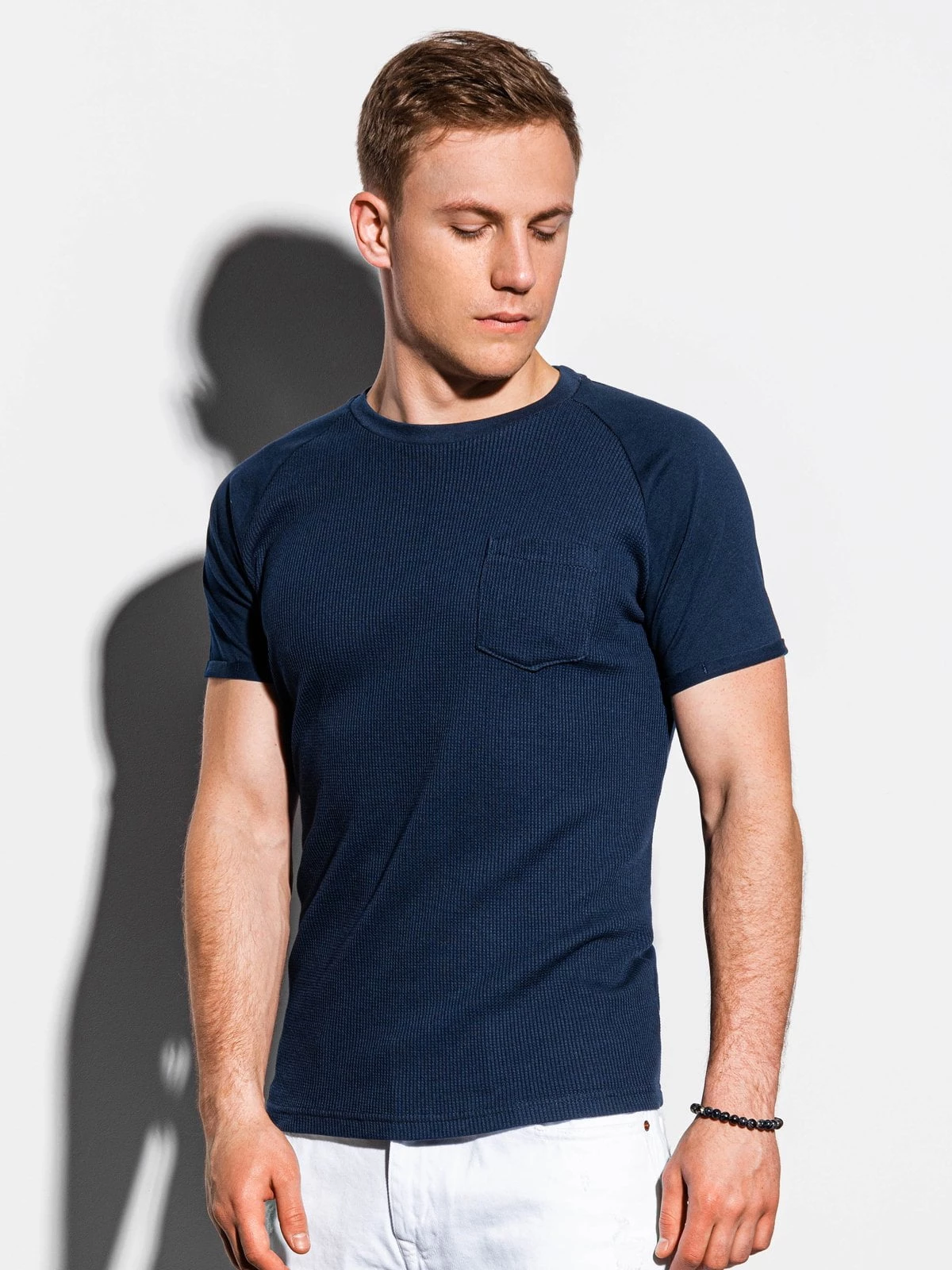 Ombre - Heren T-shirt - Shirt - Navy - Borstzak - Art.nr. S1182