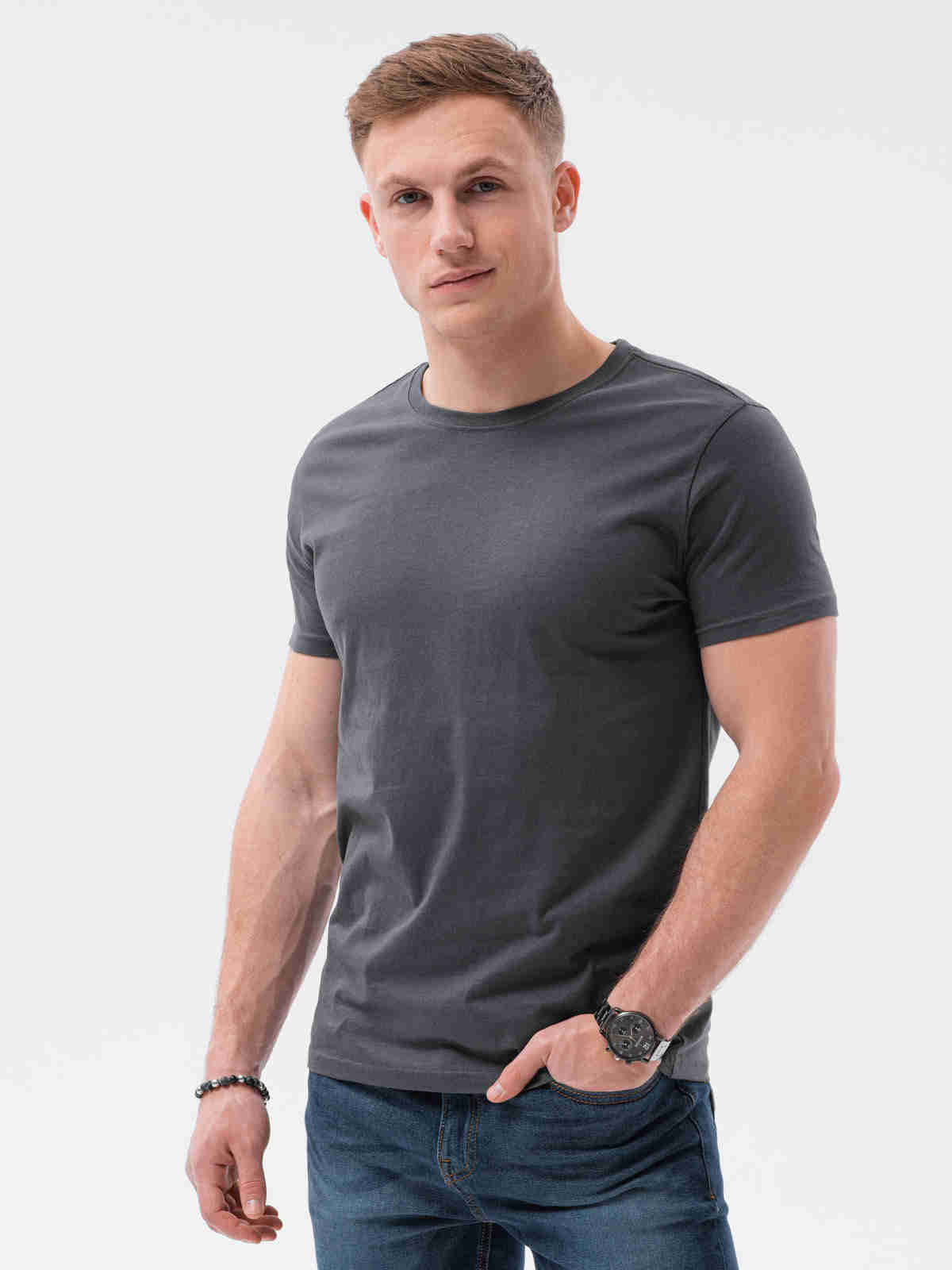 Ombre - Heren T-Shirt - Antraciet - Grafiet - Grijs - Art.nr. S1370