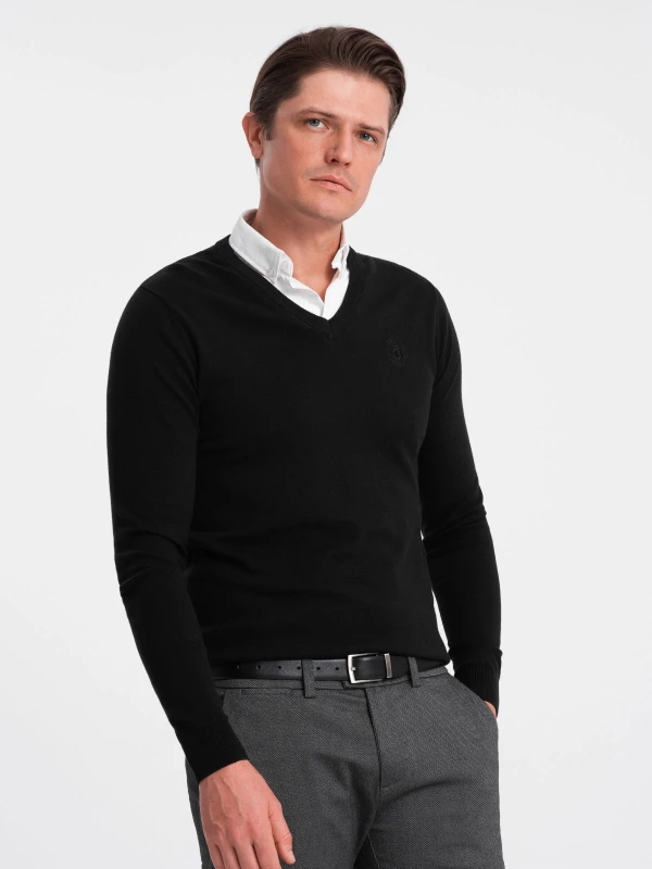 Ombre - Vaste Overhemd Kraag - Zwart - Cartona - Dunne Zomerse Kleding - Art.nr. 102