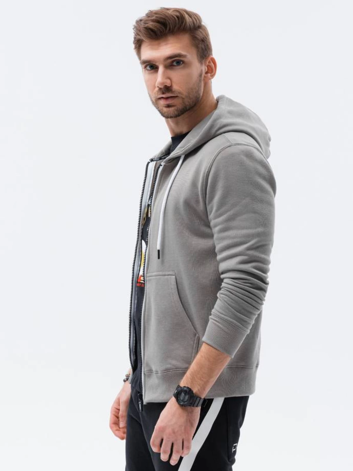heren vest grijs
