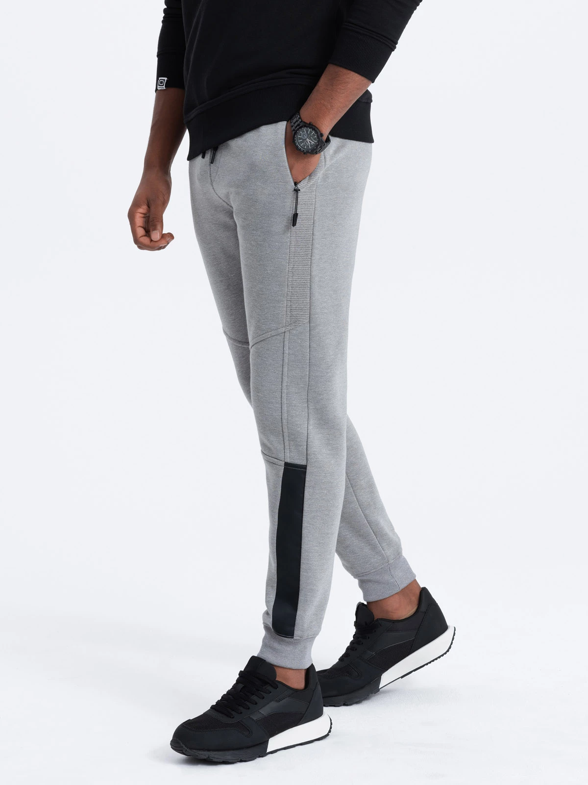Ombre - Joggingbroek Heren - Grijs - Zachte Stof - Sportief - Art.nr. OM-0137-4
