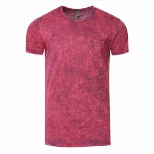RustyNeal - Heren T-shirt - Shirt - Bordeauxrood - Borstzak - Art.nr. 15283