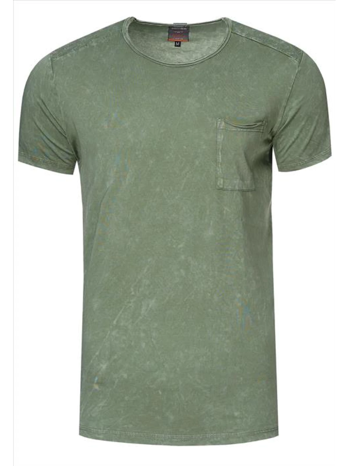 RustyNeal - Heren T-shirt - Shirt - Kaki - Borstzak - Art.nr. 15283