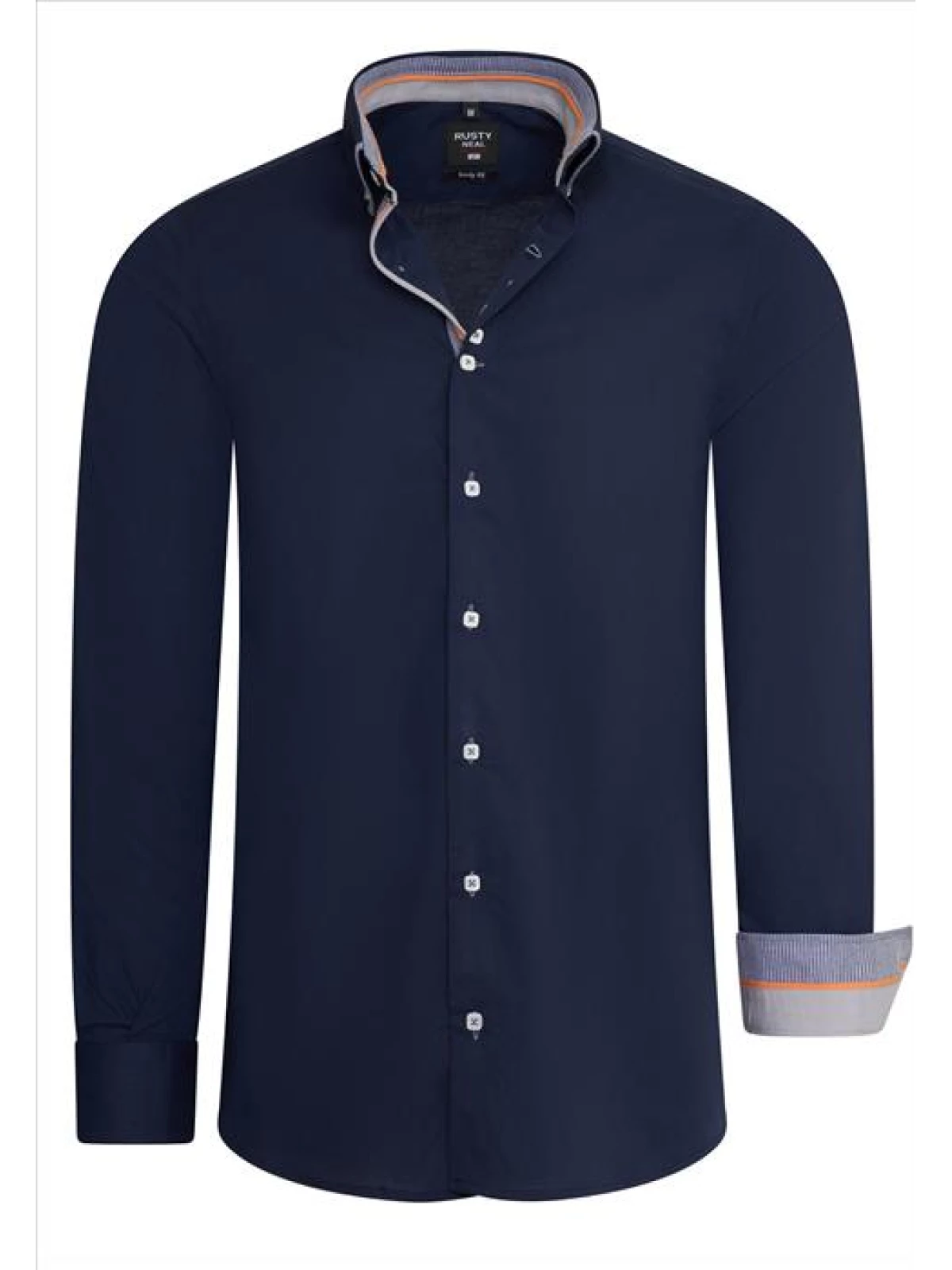 heren overhemd blauw