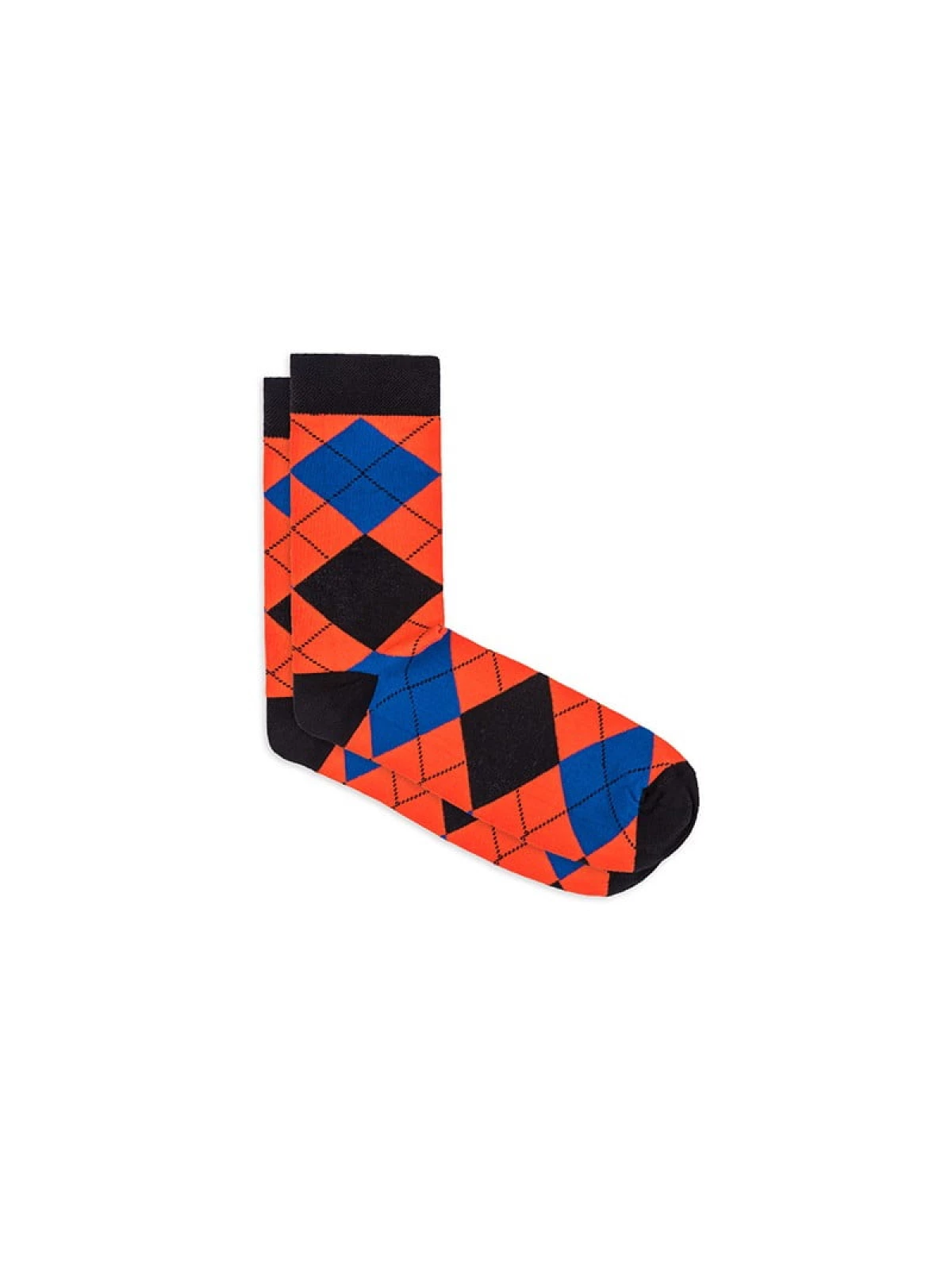 Brunello - Herensokken - Print - Oranje - Lichte stretch - Art.nr. 810950