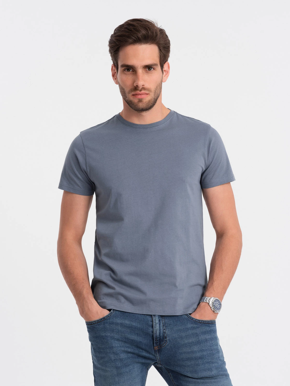 Ombre - Ghost - T-Shirt Heren - Denim - Modaitalia