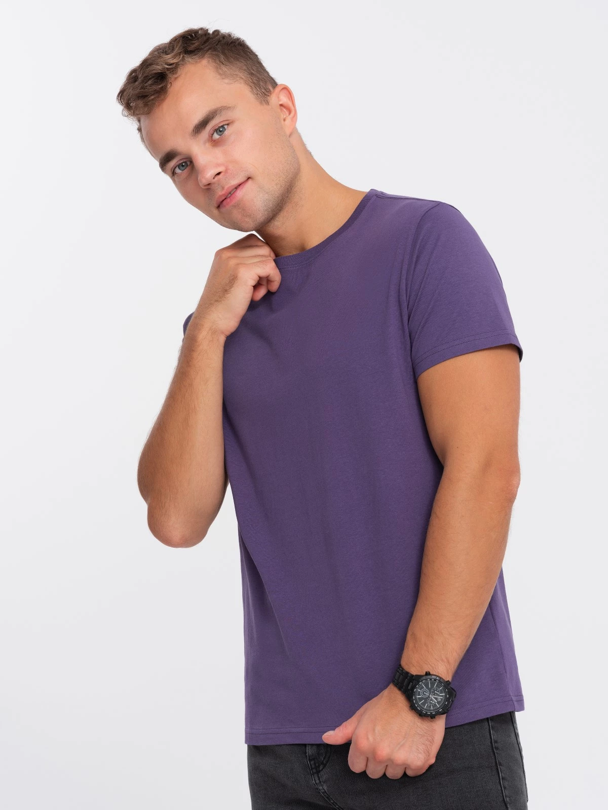 Ombre - Karadok - T-Shirt Heren - Paars - Modaitalia - Art.nr. 0146