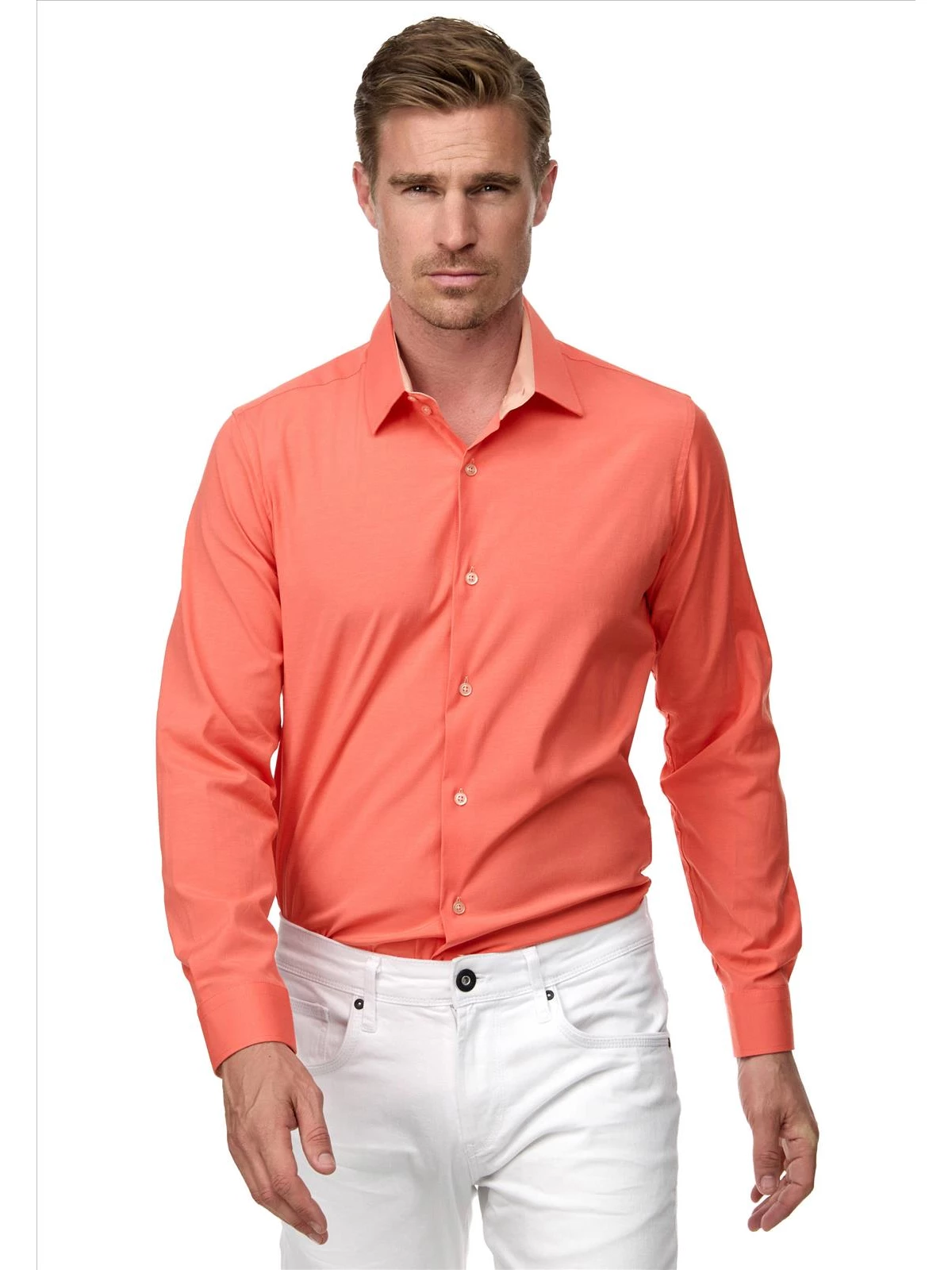 Rusty Neal - Heren Overhemd - Cayenne - SlimFit - Modaitalia - Art.nr. R-66