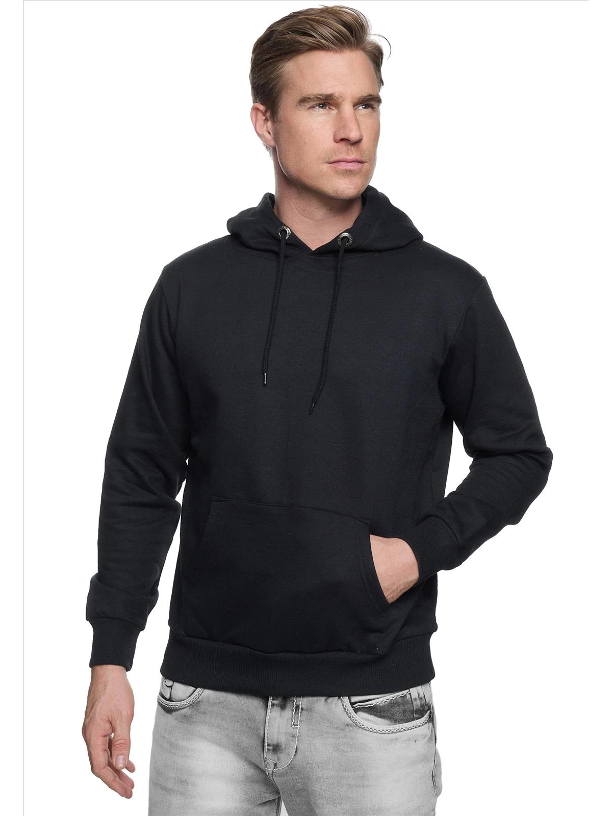 Rusty Neal - Heren Sweatshirt - Zwart - Hoodie - Italianstyle - Art.nr. SC-19161