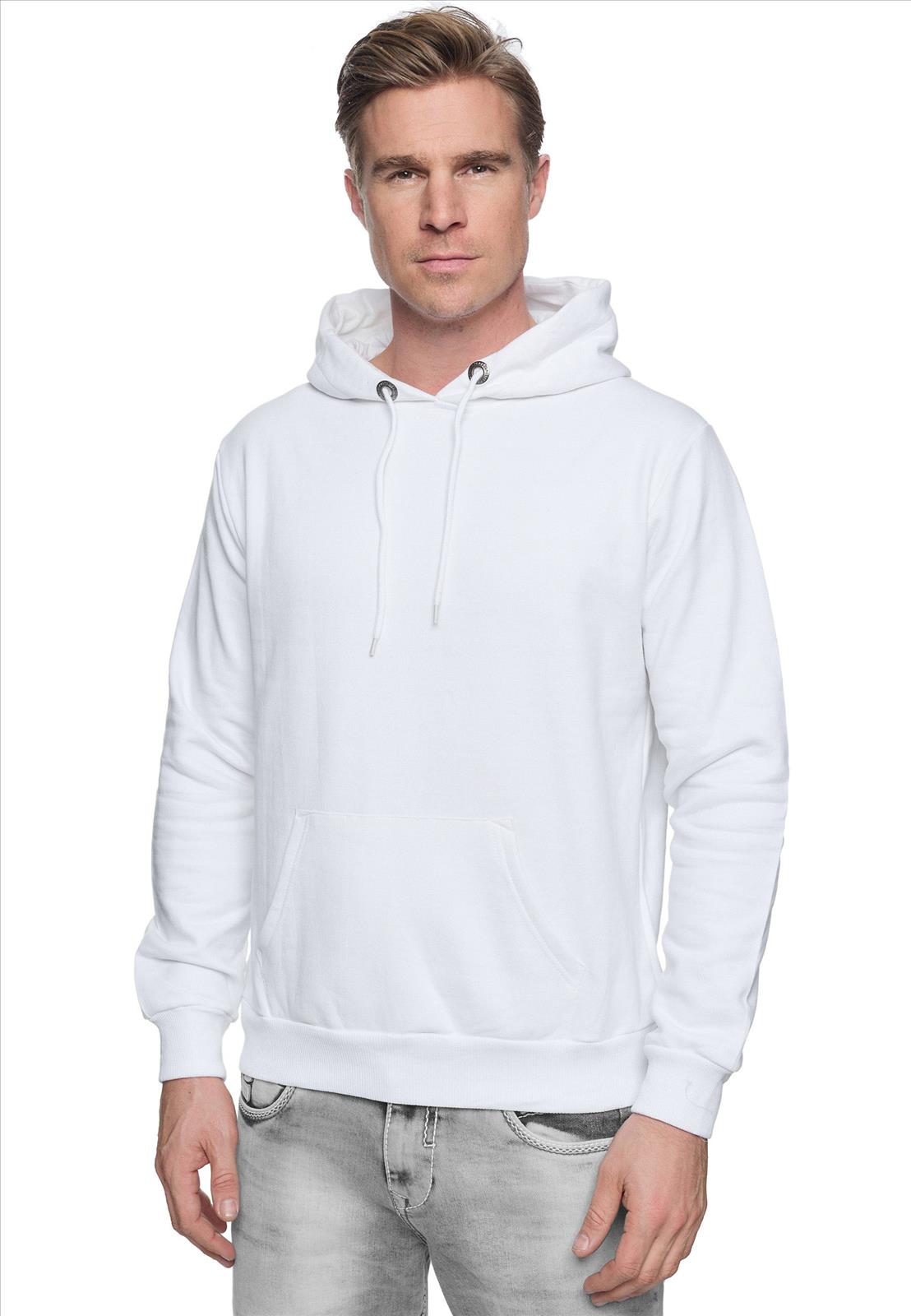 Heren Sweatshirt Hoodie Wit - WE-19161