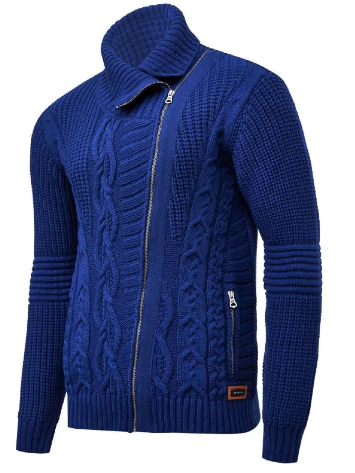 Rusty Neal - Heren Vest Kabel - Indigo - Gebreid - Italianstyle - Art.nr. 13389