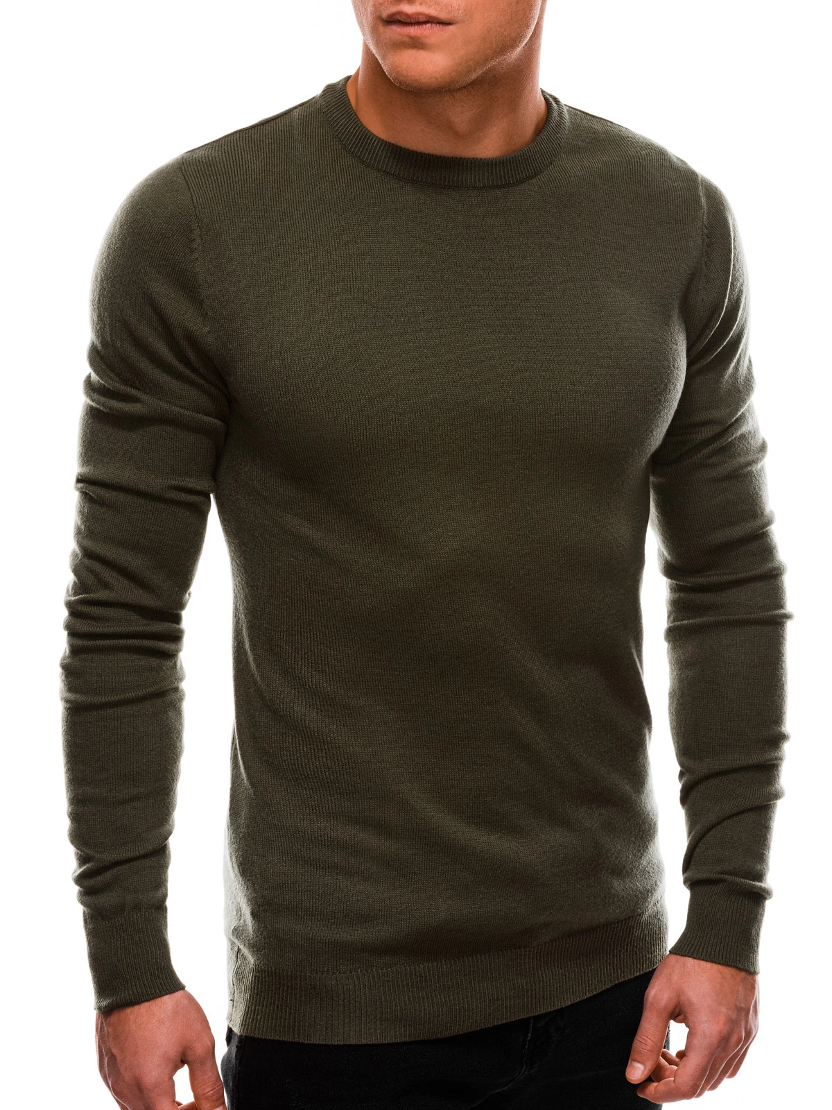 Sweater - Heren - Basic Italian - Olive Groen - ED0100DG