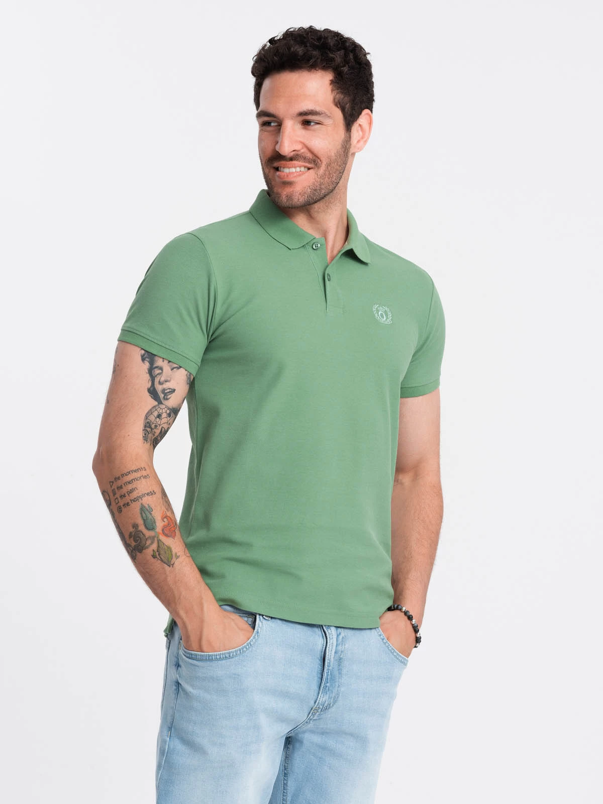 Italian Style - Poloshirt Heren - Korte Mouw - Groen - Italianstyle - Art.nr. 0100GR