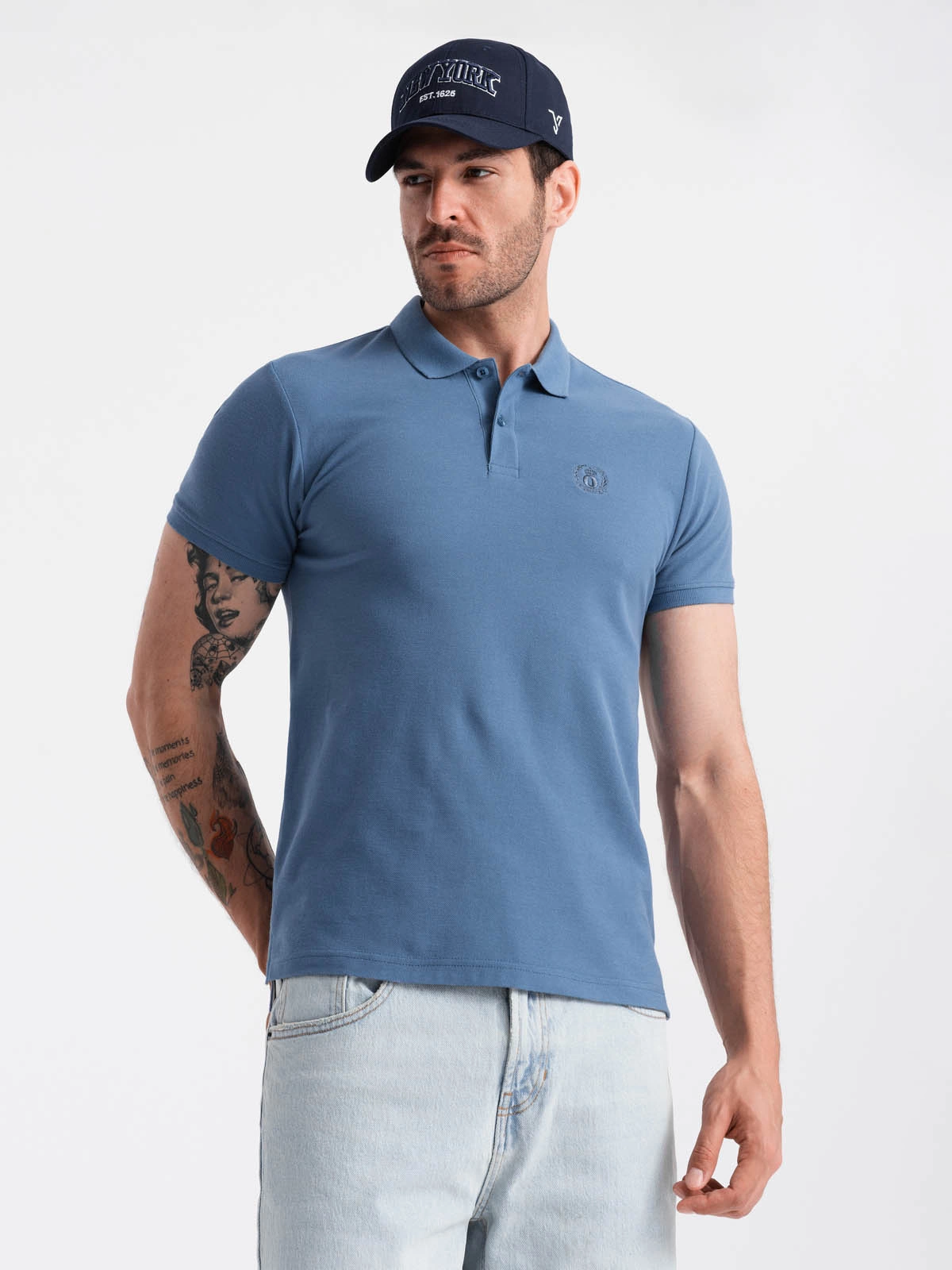 Poloshirt Heren - Korte Mouw - Blauw - 0100BL