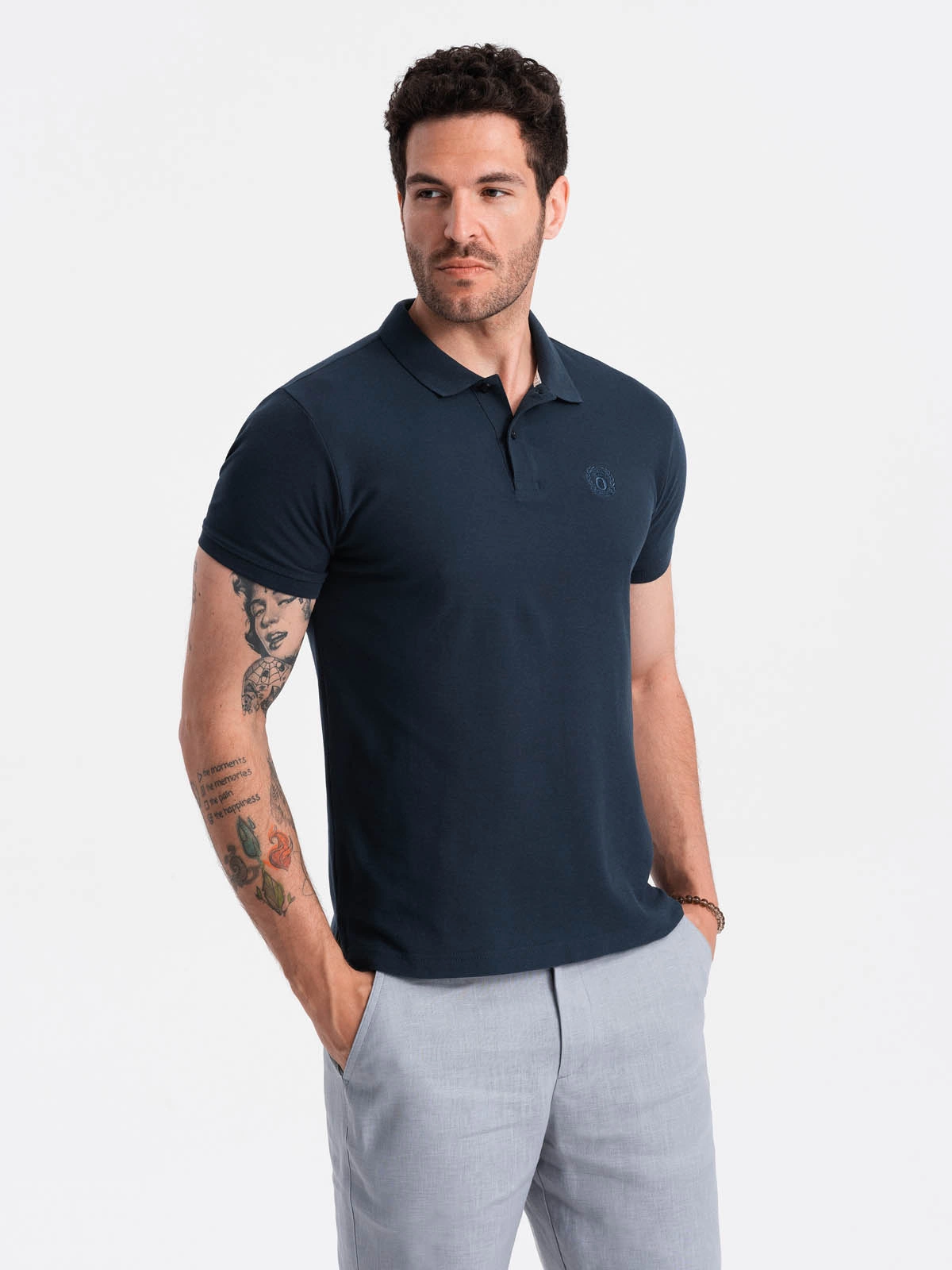 Poloshirt Heren - Korte Mouw - Navy - 0100NAV