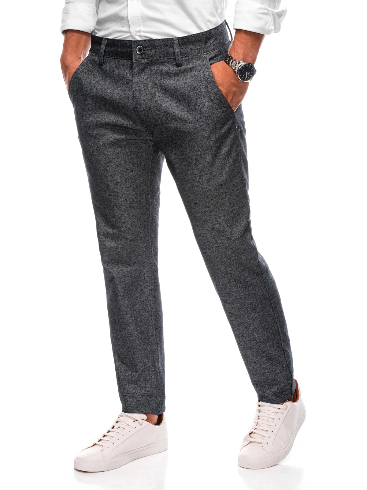 Herenbroek Chino - Donker Grijs - Edoti Style Italia - 1493DG