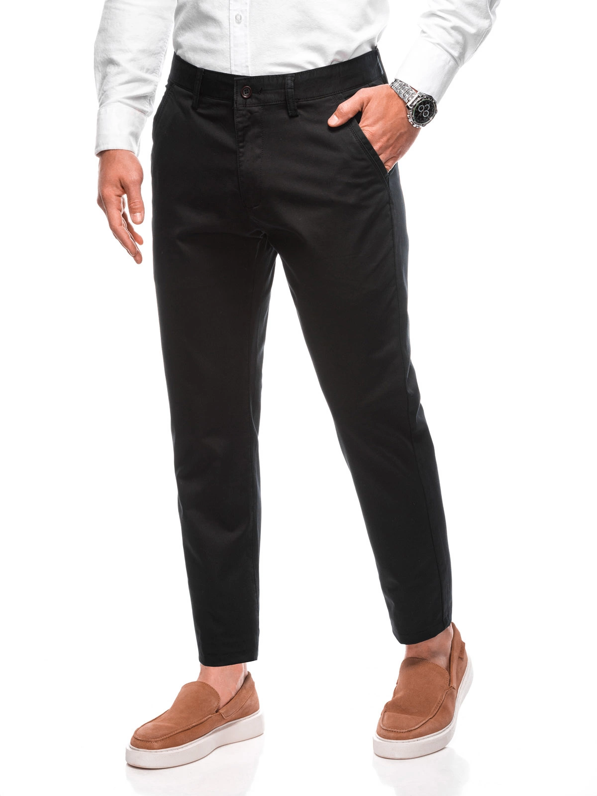 Herenbroek Chino - Zwart - Edoti Style Italia - 1475B