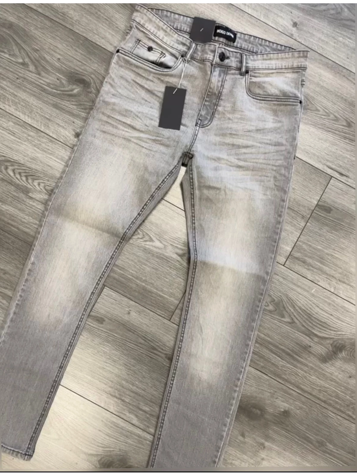 Indigo Denim - Heren Jeans - Grijs - Indigo Denim - Lengte 32 - Art.nr. ID-025