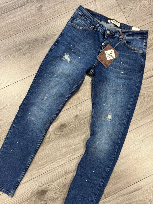 Tailor Stash - Heren Jeans - Donkerblauw - Lengte 32 - Art.nr. TS-10-DB