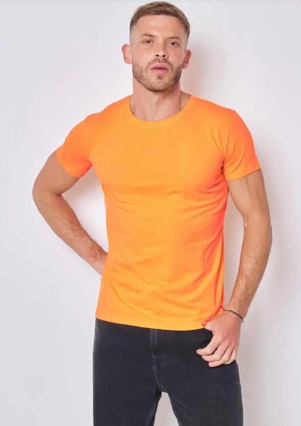 X-Name - Heren T-Shirt - Oranje - Zachte Stof - Italianstyle