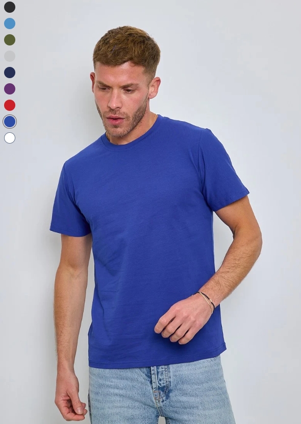 X-Name - Heren T-Shirt - Blauw - Ronde Hals - Italianstyle