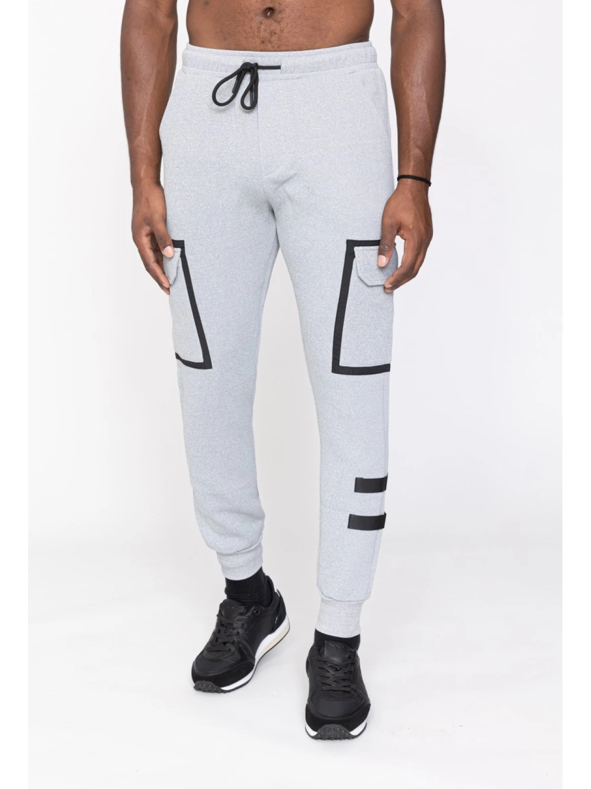 Zayne Milano - Heren Joggingbroek - Zakken Op De Zijkant - Lichtgrijs - Stijlvol - Art.nr. TX-821-2-LG
