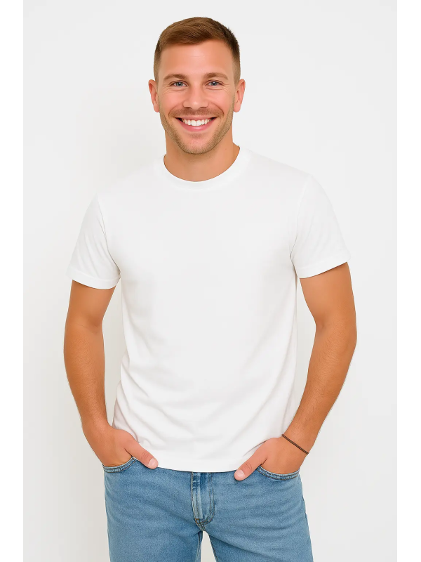 X-Name - Heren T-Shirt - Wit - Ronde Hals - Italianstyle - Art.nr. XN-YE-02-WT