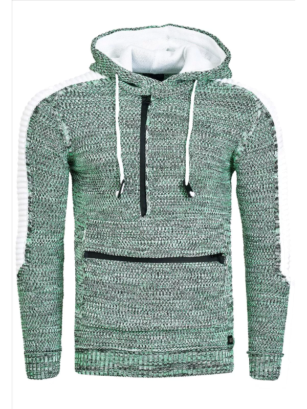 RustyNeal - Heren Hoodie Trui - Witgroen - Modernfit - Capuchon - Art.nr. 13342GRN