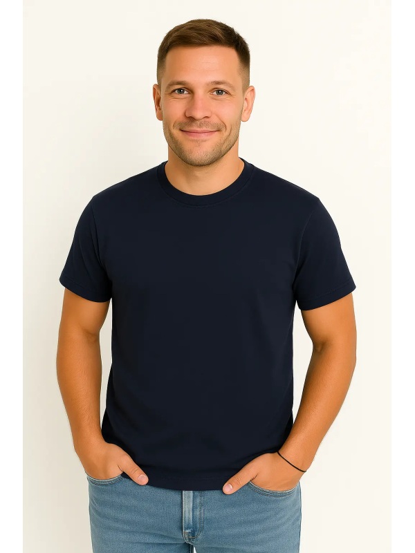 X-Name - Heren T-Shirt - Navy - Ronde Hals - Italianstyle - Art.nr. XN-YE-13-NA