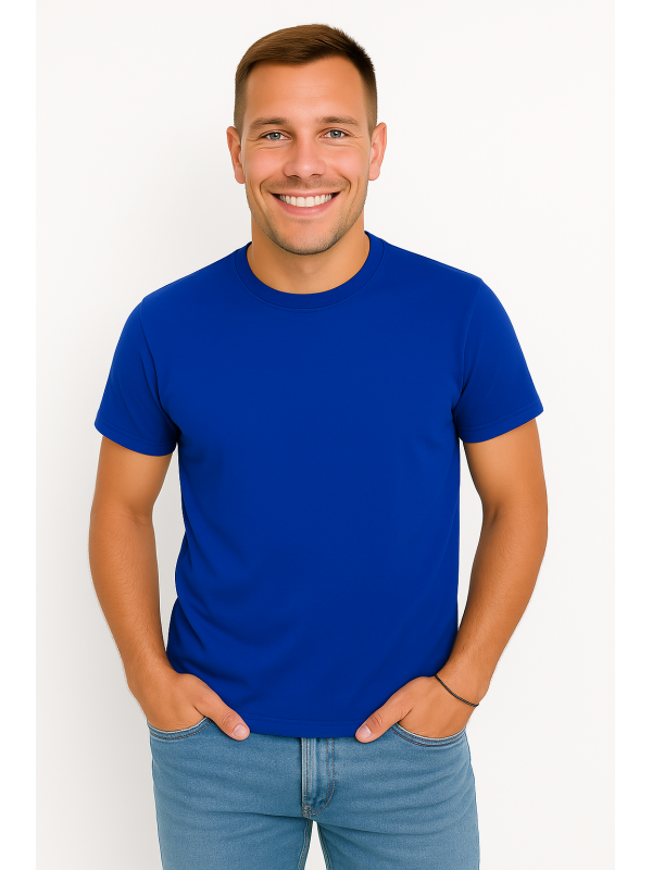 X-Name - Heren T-Shirt - Blauw - Ronde Hals - Italianstyle - Art.nr. XN-YE-15-BL