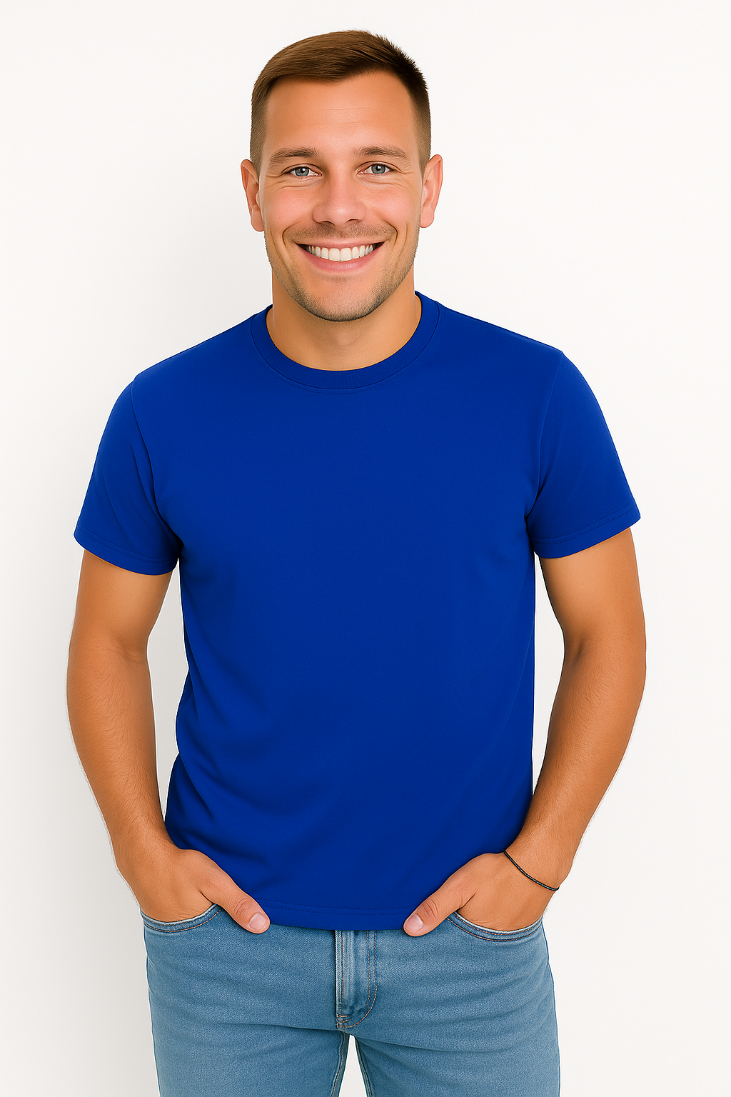 X-Name - Heren T-Shirt - Blauw - Ronde Hals - Italianstyle