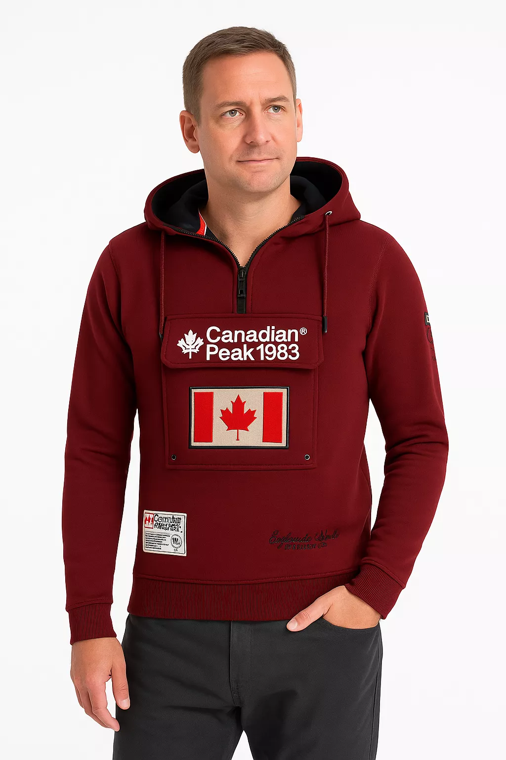 Canadian Peak - Galapagos - Heren Anorak Trui - Bordeaux