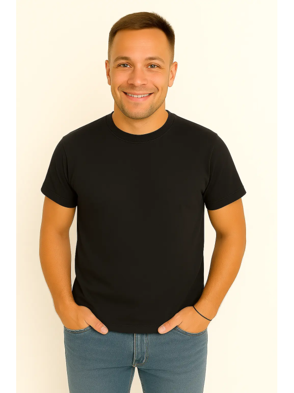 X-Name - Heren T-Shirt - Zwart - Ronde Hals - Italianstyle - Art.nr. XN-YE-03-ZW