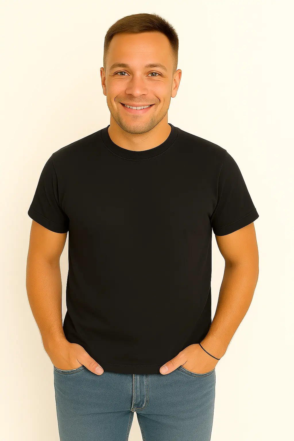 X-Name - Heren T-Shirt - Zwart - Ronde Hals - Italianstyle